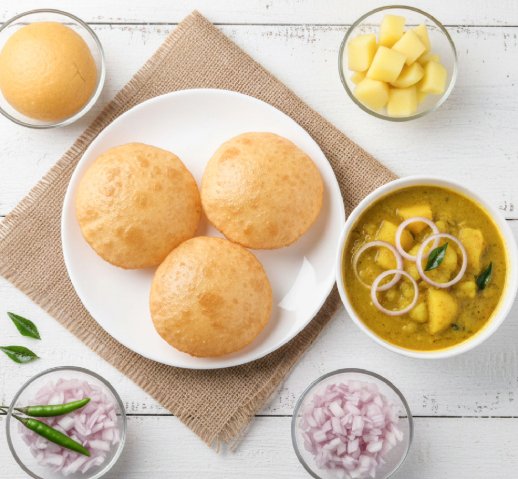 Poori  Potato Masala